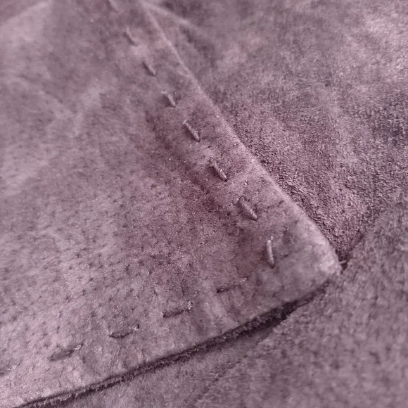 Suzy Shier Suede Zip Front Women's Jacket - Brown - Picture 4 of 10